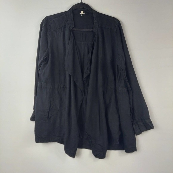 women's en creme black open front cardigan size small - Picture 1 of 11